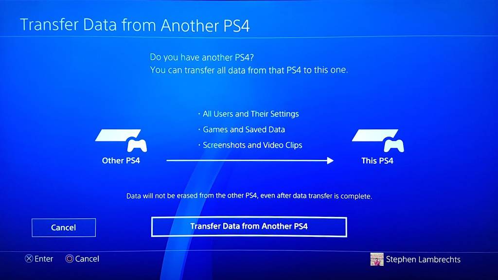 Transfer ps4 data to ps4 pro