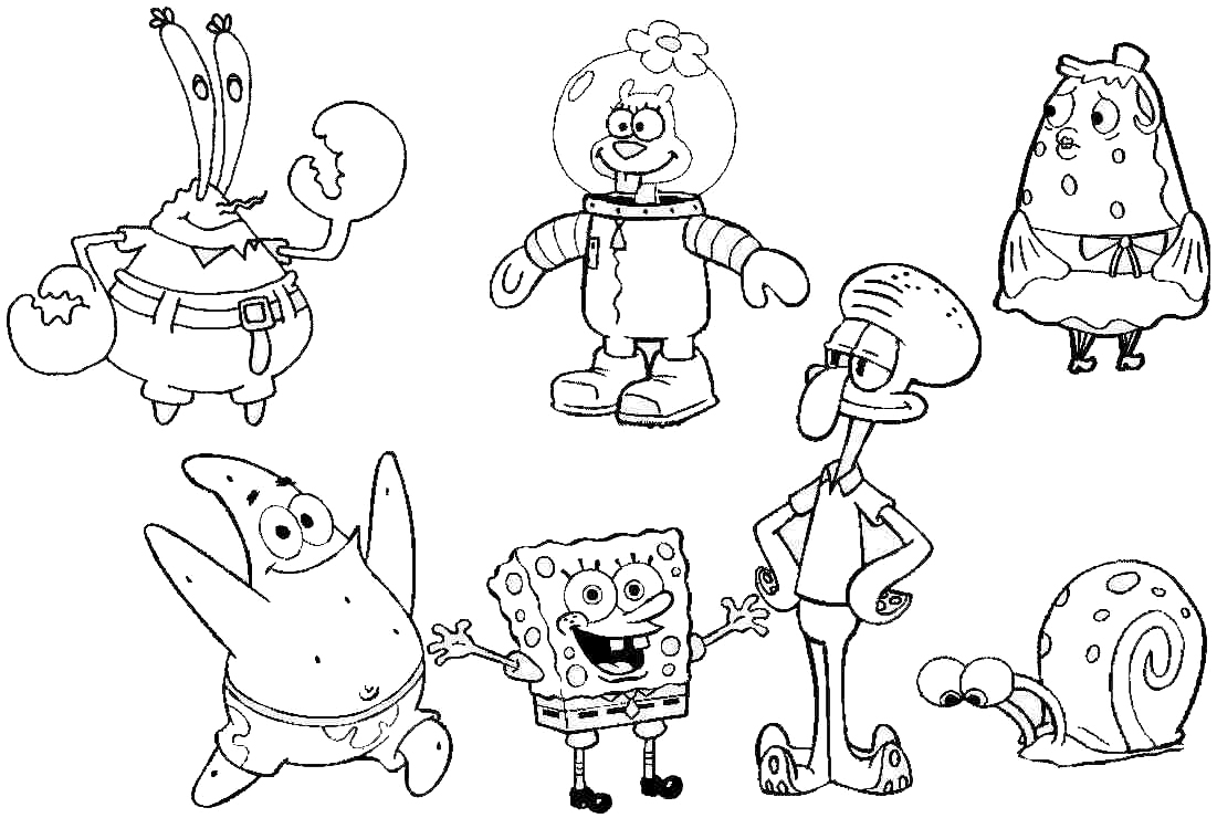 SpongeBob SquarePants Coloring sheet