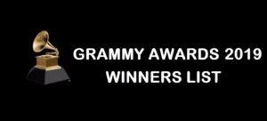 Grammys 2019 Winners List