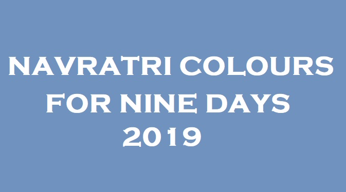 Navratri Colours 2019