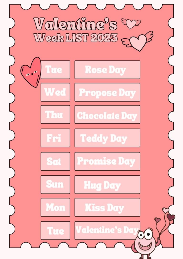 Valentine Week List 2023 All 7 Days Names And Information Valentine Week List 2023 All 7 Days Names And Information