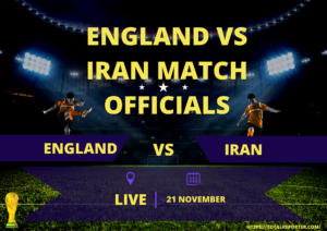 England vs Iran Match Officials