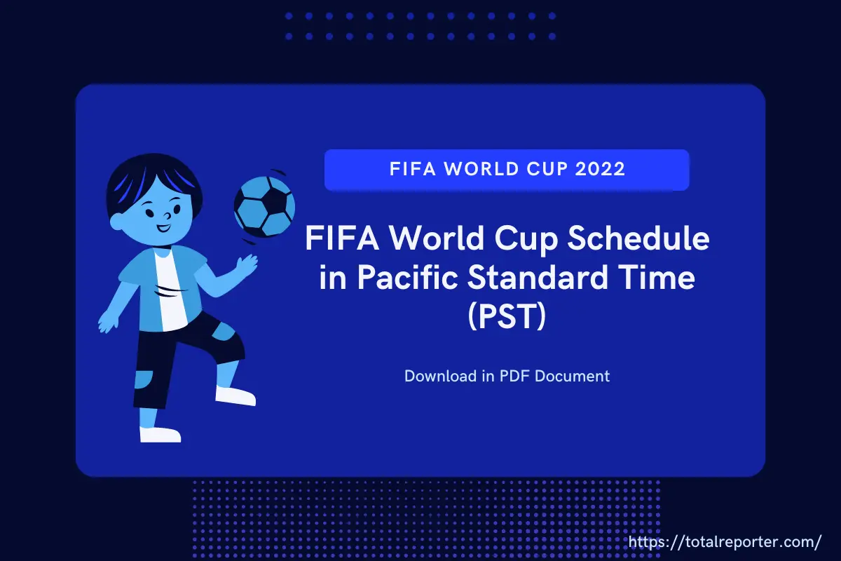 2022 FIFA World Cup Schedule in Pacific Standard Time (PST)