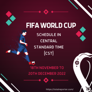 FIFA World Cup Schedule Central Standard Time (CST)