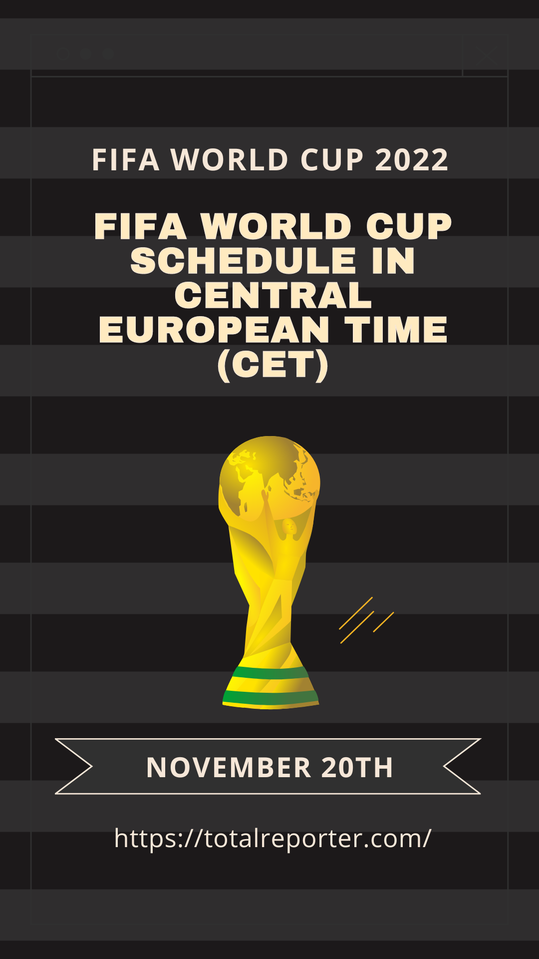 FIFA World Cup Schedule Central European Time CET 2022 PDF Download