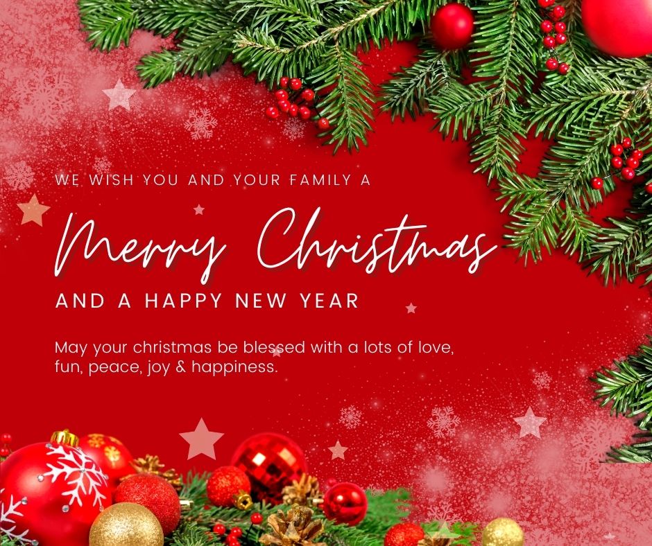 Merry Christmas & Happy New Year Wishes 2024