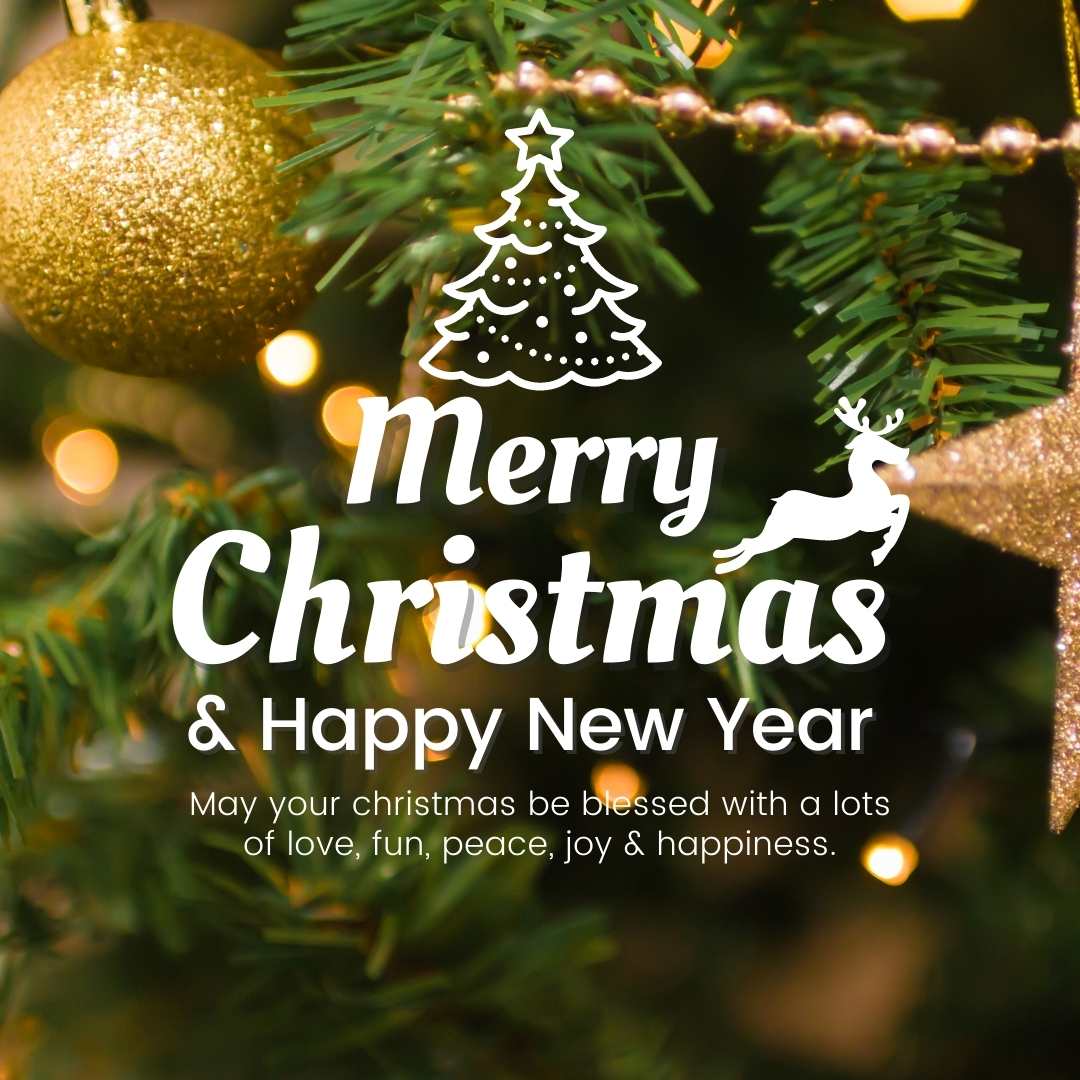 merry Christmas and happy new year Wishes