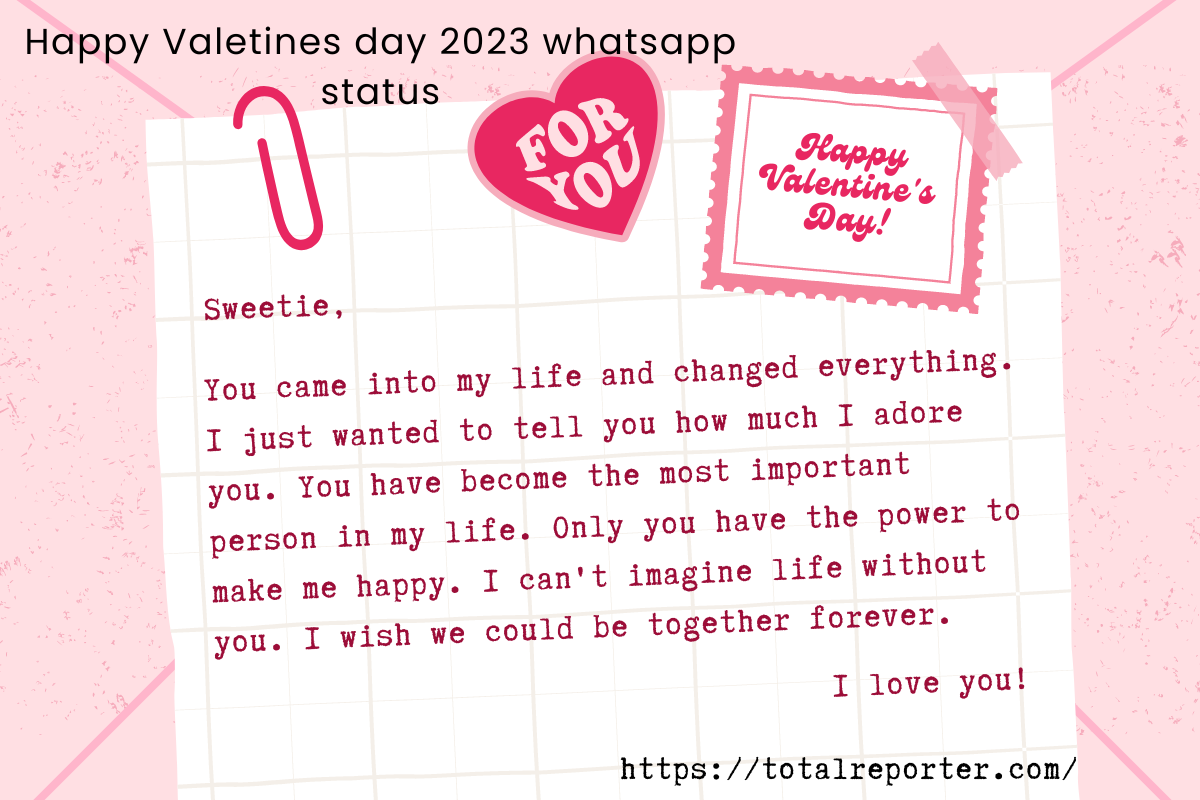 Happy Valentines day 2023 whatsapp status for girl friend