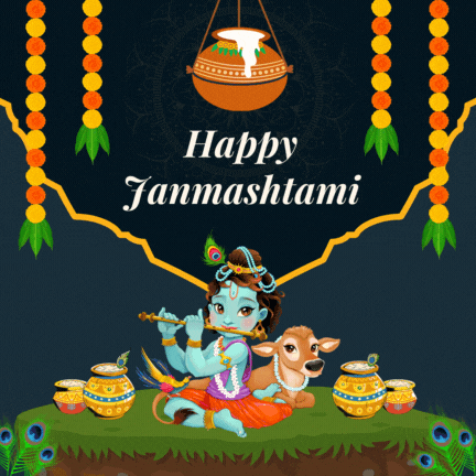 Beautiful Janmashtami GIF