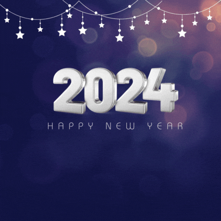2024 Happy New Year Fireworks GIF Images