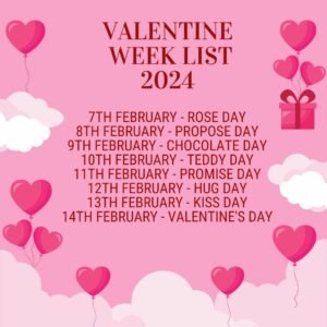 Valentine Week List 2024