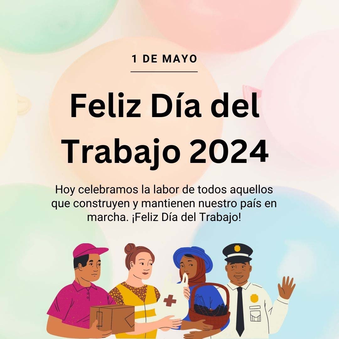 Tarjetas de Feliz Dia del Trabajo 2024