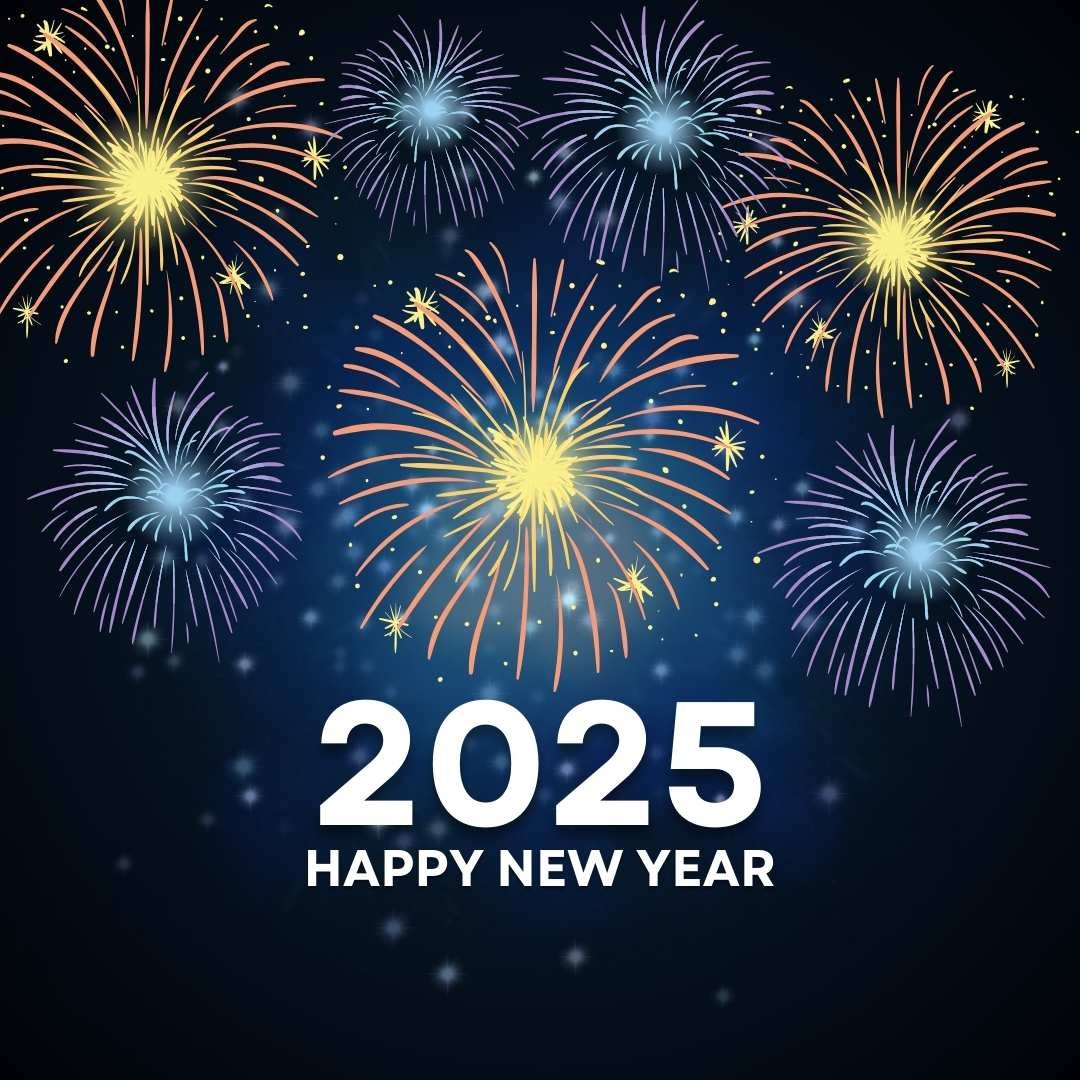 2025 Happy New Year Fireworks