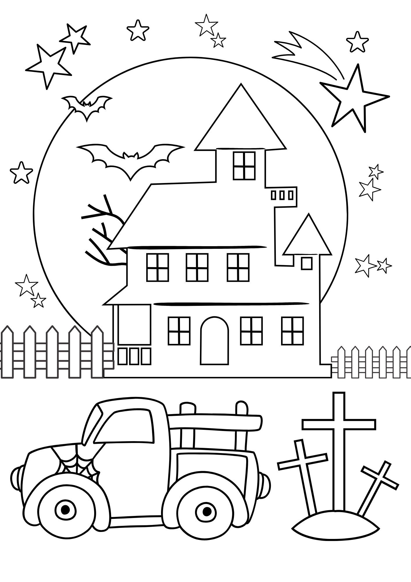 Happy Halloween Coloring Pages 2024