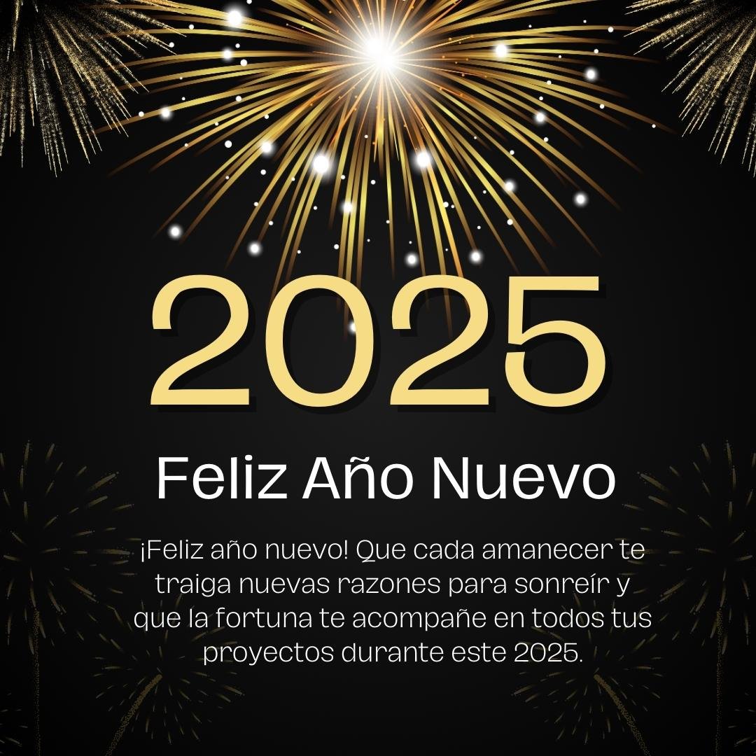 Hermosas Tarjetas de Año Nuevo 2025