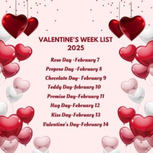 Valentine's Week List 2025