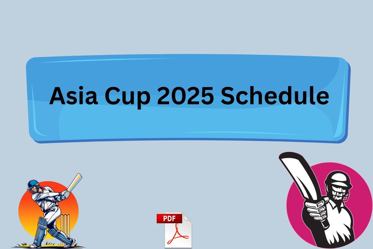 Asia Cup 2025 Schedule