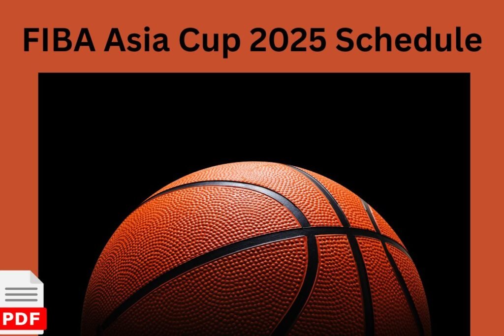 FIBA Asia Cup 2025 Schedule pdf